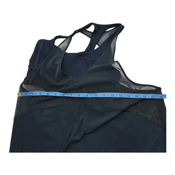 Lululemon Top Women 10 Blue Twist Around Tank Light Support C/D Cup Mesh W1AIDS - Picture 5 of 7